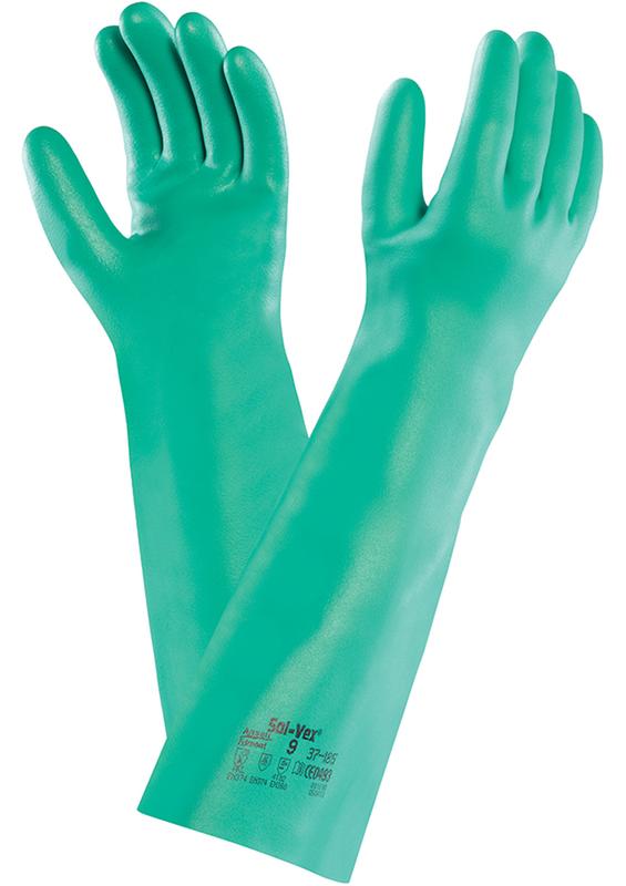 elbow length rubber gloves