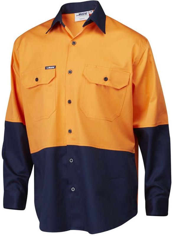 SHIRT L/SLEEVE MASTER WM445 HI VIS D 2 