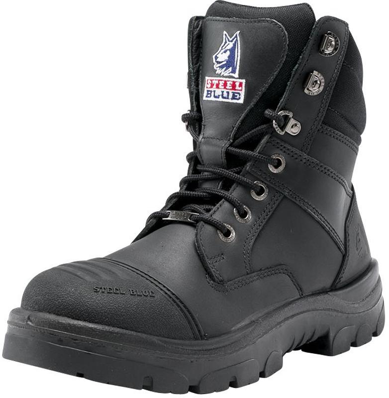 BOOT SAFETY STEEL BLUE SOUTHERN CROSS 312661 ZIP SIDED TPU SOLE ...