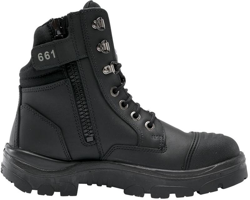 BOOT SAFETY STEEL BLUE SOUTHERN CROSS 312661 ZIP SIDED TPU SOLE ...