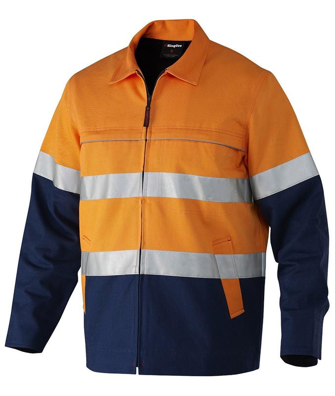 JACKET KING GEE K55905 2 TONE HI VIS D/N TAPED - Safeman