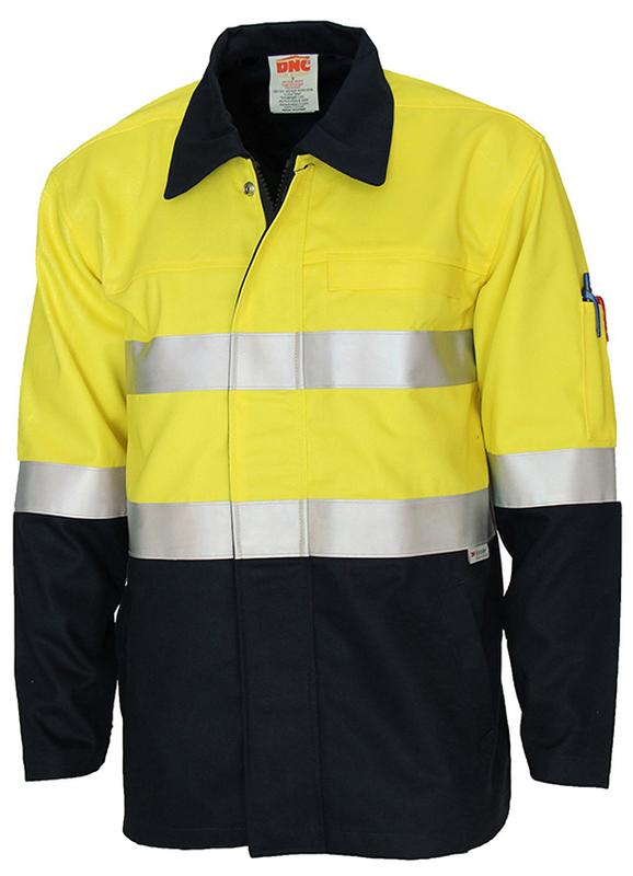 JACKET DNC FLAME RETARDANT 2 TONE HI VIS D/N COTTON TAPED - Safeman ...