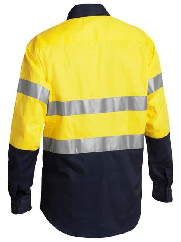 Bisley Workwear 3m Taped Hi Vis Drill Shirt Long Sleeve BT6456