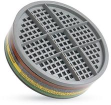 RESPIRATOR FILTER SURVIVAIR 100800 A1B1E1K1 MULTI CONTAMINANT 6/PKT