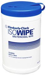 RESPIRATOR WIPES  KIMBERLEY CLARK KC6835 ISOWIPE DISINFECTANT 75 EA/CONTAINER