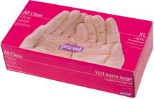GLOVE DISPOSABLE PROVAL  EXAMINATION CLEAR VINYL POWDERED 100/BOX