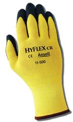 GLOVE SAFETY ANSELL HYFLEX 11-500 CUT 3 RESIST NITRILE COATED PALM NYLON/LYCRA/KEVLAR LINER