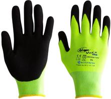 GLOVE SAFETY NINJA MAXIM P007HV HI VIS NFT COATED PALM DYNEEMA LINER