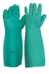 GLOVE SAFETY PROCHOICE RNU22 PVC DOUBLE DIPPED FULLY COATED COTTON LINER 45CM GREEN LARGE