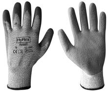 GLOVE SAFETY ANSELL HYFLEX 11-630 CUT 3 RESIST PU COATED PALM LYCRA/KEVLAR LINER