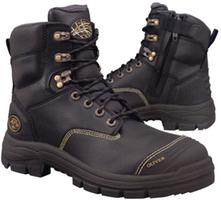 BOOT SAFETY OLIVER AT'S 55-345Z ZIP SIDED 150MM PU/RUBBER SOLE TOE BUMPER
