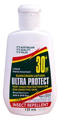 SUNSCREEN ULTRAPROTECT UP31R125 SPF30+ W/INSECT REPELLENT 125ML FLIP TOP