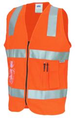 VEST DNC PANEL SAFETY 3807 DAY/NIGHT REFLECTIVE TAPE ZIP CLOSURE