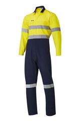 COVERALL MASTER WM500 2 TONE HI VIS D/N TAPED 190GSM COTTON DRILL