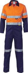 COVERALL DNC 3955 2 TONE HI VIS D/N 3M TAPED LIGHTWEIGHT 190GSM COTTON DRILL
